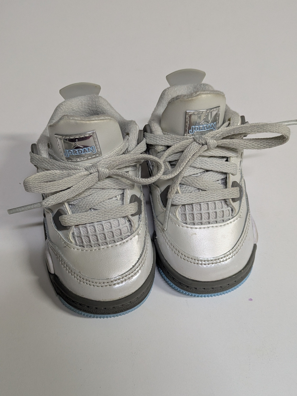 Jordan Kids White and Gray Low-Top Sneakers